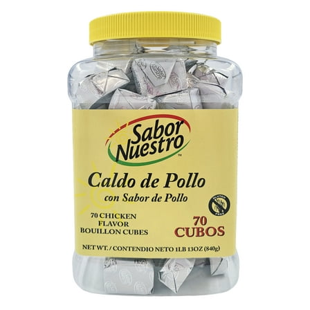 Sabor Nuestro Chicken Flavor Bouillon Cubes 70 ct Jar