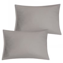 Unique Bargains 2-Pack 1800D Microfiber Solid Pillowcases Deep Grey King