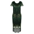 thumbnail image 6 of PrettyGuide Womens Flapper Dress with Sleeves Art Deco Sequin Beaded Fringe 1920s Vintage Great Gatsby Party Dress, 6 of 7