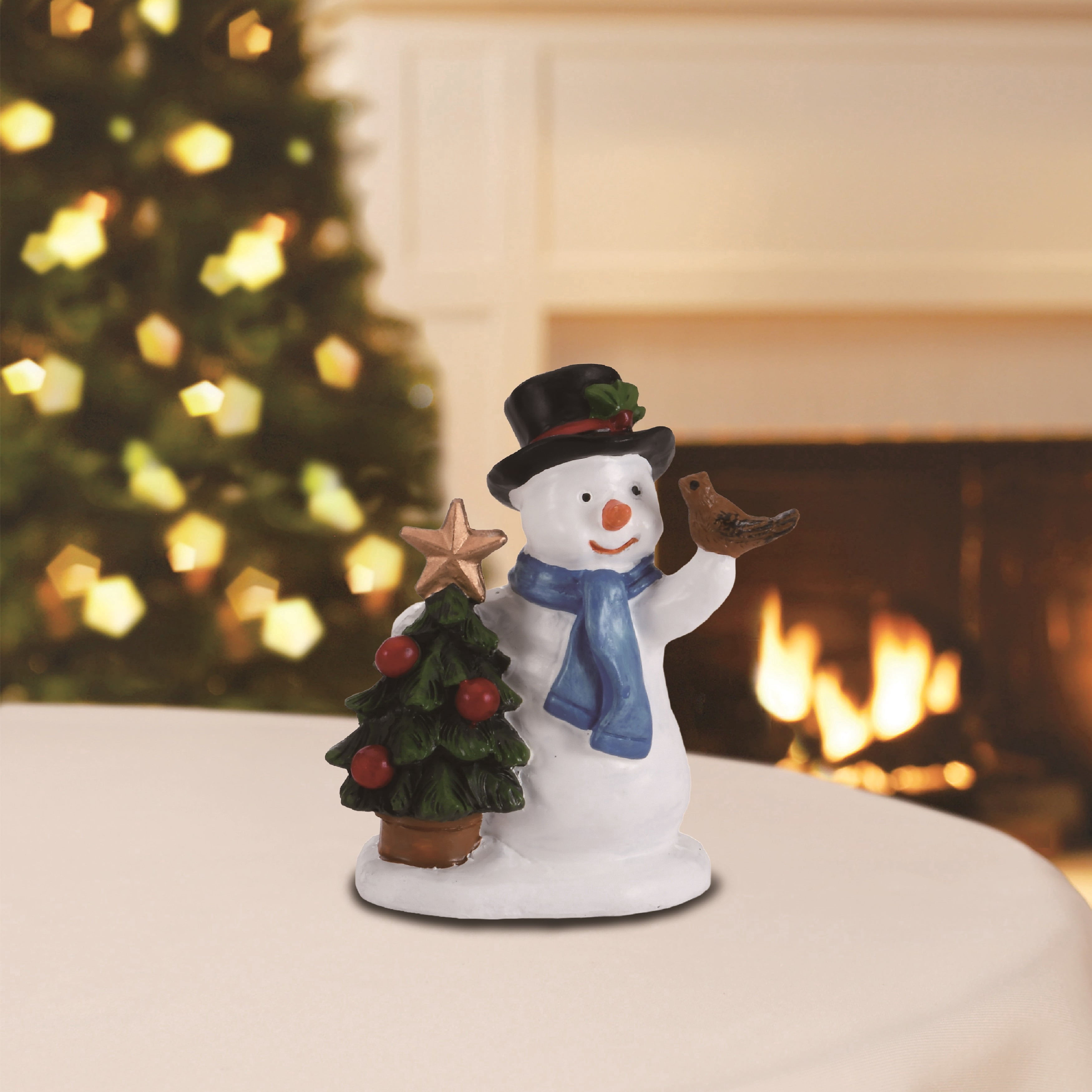 Snowbird Cheer Christmas Village Decorative Figurine, Multicolor, 3", by Holiday Time