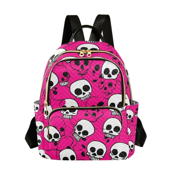 ALAZA Art Skull Line Womens Travel Laptop Backpack Large Daypack Ladies Shoulder Bags S