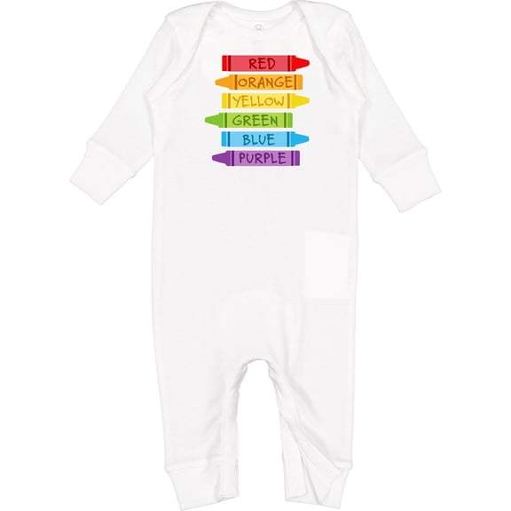 Inktastic Colored Crayons Baby Romper Coveralls