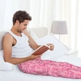 thumbnail image 5 of Logiee pink bow Print Pajama Pants for Men,Men’s Pajama Bottoms,Mens PJ Pants with Pockets & Button Fly-X-Large, 5 of 6
