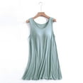 thumbnail image 2 of CFLVAEK Modal Chemise Nightgowns for Women Built in Bra Soft Sleeveless Tank Nightshirts Comfy Scoop Neck Nighdress Casual Summer Sleepwear XXL, 2 of 4