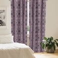 thumbnail image 3 of Ambesonne Purple Window Curtains, Flowering Nature Motifs, Each 28" W x 95" L, Violet Beige Black, 3 of 5