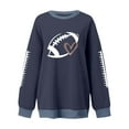 thumbnail image 4 of ZJXFGS Ladies Football Sweatshirtsfootball Pullover Womenfootball Crewneck Womenfootball Mom Sweatshirts for Women Blue S, 4 of 4
