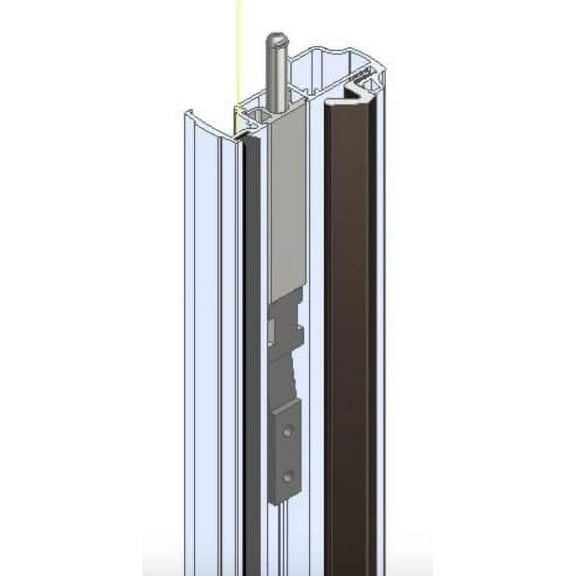 T- Astragals for Your Double Door Heavy Duty - Satin Anodized Combination Astragal and Flush Bolt Assembly. Double Door Seal Closer - Double Door Central Lock - Passive Door Lock
