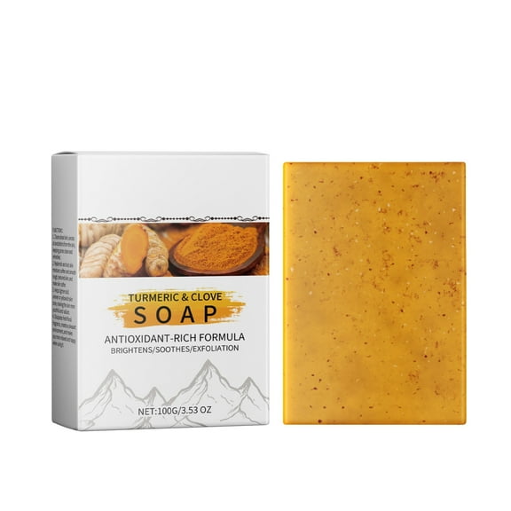 yelldesk Turmeric Soap Bar for Face & Body - Acne, Dark Spots, Smooth Skin, Natural Handmade Soap For All Skin Types, Turmeric Body Soap For Men and Women