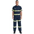 thumbnail image 1 of Linjinx Costume de Pompier pour Hommes Uniforme de Pompier Chaud Tenue d'Urgence Cosplay d'Halloween Robe de Soirée Marine 190, 1 of 5