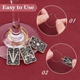 thumbnail image 5 of 10pcs Tarot Wine Glass Charms Alloy Enamel Tarot Charms and Brass Beading Hoop Rings Light Gold Drink Markers for Wine Tasting Party Decor, 5 of 7