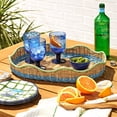 thumbnail image 2 of Beautiful Two-Tone Rattan Serving Tray by Drew Barrymore, 2 of 6