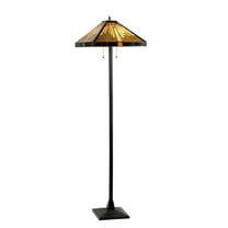 CH33359MR18-FL2 CHLOE Lighting INNES Tiffany-style 2 Light Mission Floor Lamp 18" Shade