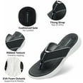 thumbnail image 4 of Alpine Swiss Women's EVA Casual Flip Flops Comfortable Outdoor Walking Sandals, Black, 4 of 8