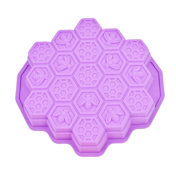 Cake Molds for Kids, 19 Cavity Silicone Honey Comb Bees Soap
