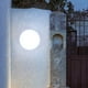 thumbnail image 1 of Aplique de pared para exterior | Aplique LED impermeable IP65 para porche, jardín y baño | Luz blanca cálida | Material de policarbonato negro | 21,5 x 21,5 cm, 1 of 7