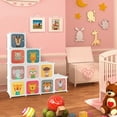 thumbnail image 3 of Costway 12-Cube Kids Wardrobe Baby Dresser Bedroom Armoire Clothes Hanging Closet with Door, 3 of 10