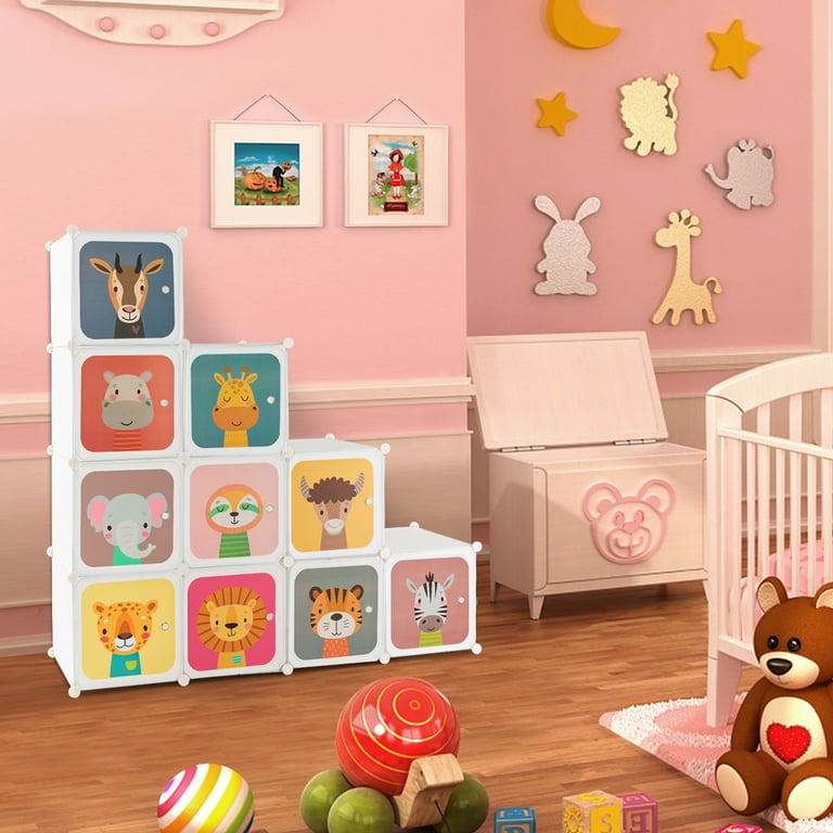 Costway Children's 12-Cube Wardrobe, Nursery Furniture, Room Costway Children's 12-Cube Wardrobe, Nursery Furniture, Room