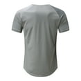 thumbnail image 3 of kpoplk Male Summer Casual Print T Shirt Men's Loose Casual Comfortable Crew Neck Top Fashion Short Sleeved T Shirt Summer(Grey,XXL), 3 of 6