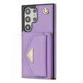 thumbnail image 6 of Allytech for Samsung Galaxy S23 Ultra Wallet Case Cover, PU Leather Large Space Cards Slots Detachable Shoulder Strap Back Cover for Girls Women Shockproof Phone Case for Galaxy S23 Ultra - Purple, 6 of 10