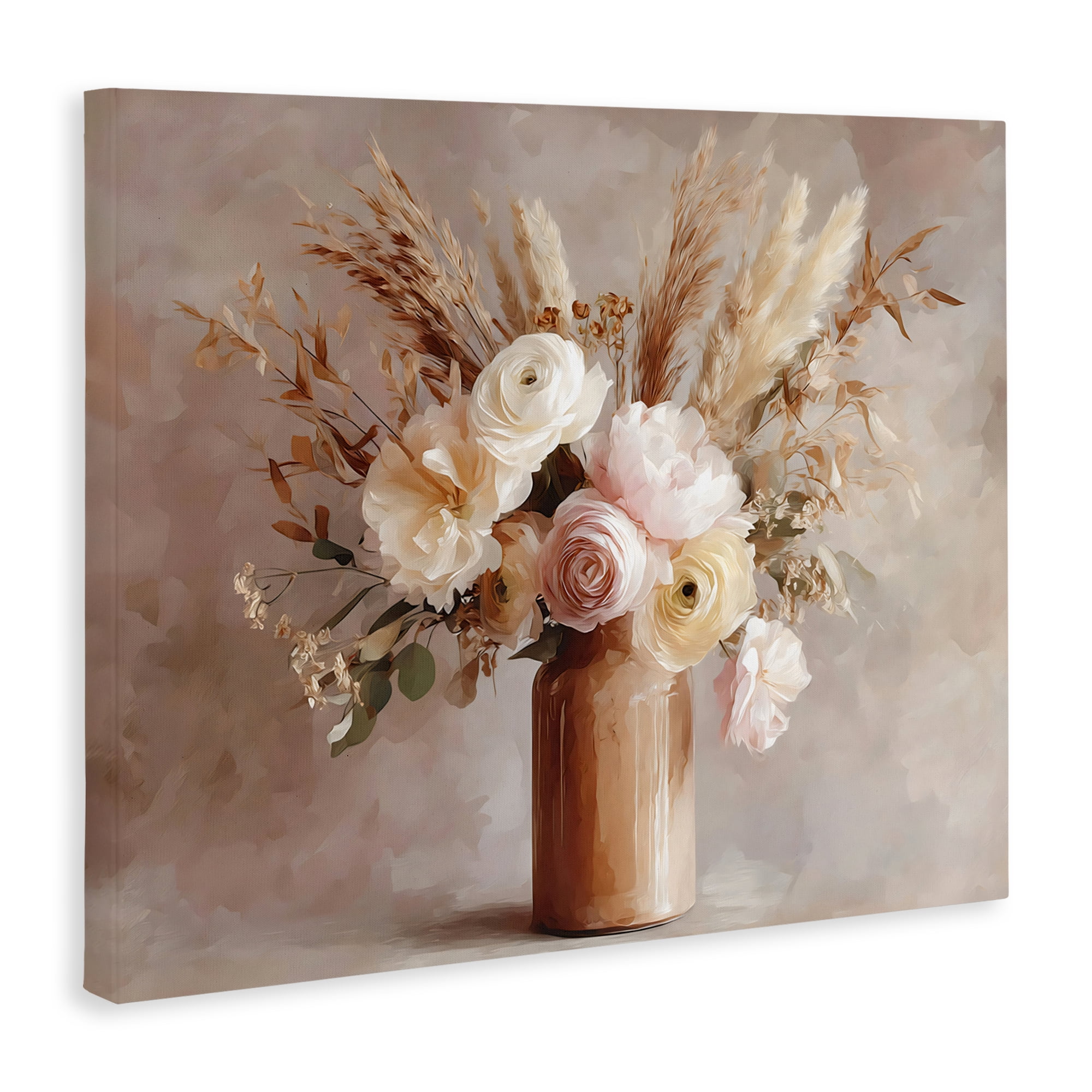 Stupell Industries Elegant Wheat Bouquet in Vase Canvas Wall Art, design by Franklyn Gregory