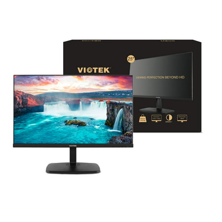 VIOTEK H250 25” Ultra-Thin Computer Monitor with Frameless LED Display –1920 x 1080p, 60Hz, and 2ms with HDMI and VGA,