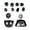12, variant on 11Pcs/12pcs Car Door Shock Absorbers Buffer Pads Car Door Dampers Rubber Pads Vehicle Accessories for Pajero V43