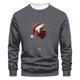 thumbnail image 2 of Sudaderas sin capucha para hombre, estilo casual, a la moda, con cuello redondo, estampado, de manga larga, blusas de manga larga y cuello redondo, blusas de poliéster para hombre, 2 of 4