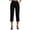 Black, variant on Women's Capri Pants Lightweight Wide Leg Business Casual Button Elastic High Waist Cropped Pants Lounge Work Travel Hiking Walking Capris with Pockets Khaki S