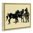 thumbnail image 3 of Stupell Industries Horses in Motion Study Gold Framed Floater Canvas Wall Art design by Victoria Barnes, 25 x 31, 3 of 9