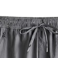 thumbnail image 4 of Men's Quick Dry Cargo Shorts, Elastic Drawstring Waist with Multiple Zipper Pockets, Lightweight Casual Hiking Shorts for Men Stretchy Breathable Dark Gray 3XL, 4 of 5
