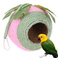 thumbnail image 4 of Precio sorpresa!El pájaro natural está tejido y envuelto con cuerda de cáñamo hecha a mano de color verde y amarillo, adecuado para pájaros pequeños y se puede colgar., 4 of 9