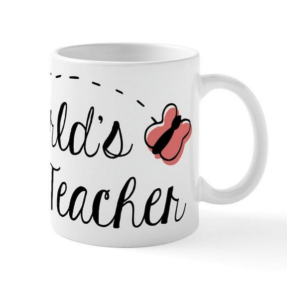 CafePress - World's Best Teacher - 11 oz Ceramic Mug - Novelty Coffee Tea Cup