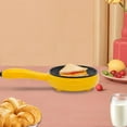 thumbnail image 3 of Nonstick Pan Mini Skillet,450W 5.9Inch Mini Stainless Steel Skillet Electric Frying Pan with Wooden Spatula,Small Electric Egg Frying Pan for Dumpling Bacon Ham (Yellow), 3 of 9