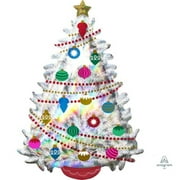 Iridescent Christmas Tree 36 Inch Shape Foil Mylar Balloon [40092]