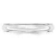 thumbnail image 2 of Solid 14k White Gold 4mm Plain Classic Dome with Flat Edge Wedding Band Ring Size 4, 2 of 4