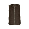 thumbnail image 5 of XUNKUSGA Women's Quilted Vest Fashion Solid Color Lightweight Cotton Padded Womens Vest Casual Crew Neck Sleeveless Full Zip Jackets for Women with Pockets S-3XL Brown, 5 of 8