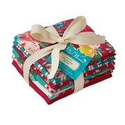 The Pioneer Woman 21" x 18" Cotton Wishful Winter Precut Sewing & Craft Fabric Bundle, 6 Pieces