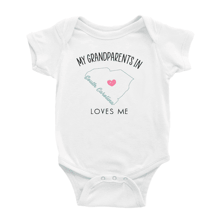 

My Grandparents In South Carolina Loves Me Baby Bodysuits Unisex 0-3 Months