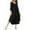 Black, variant on Nightgown for Women Long Nightshirt Maxi Sleepshirts V Neck Loungewear 3/4 Sleeve Sleepwear Full Length Sleep Dress