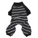thumbnail image 1 of Pijamas para perros cálidos, cómodos y elásticos de 4 patas a rayas para perros pequeños y gatos, talla XL, 1 of 14