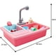 thumbnail image 2 of Juego de juegos para niños, fregadero de cocina con grifo simulado y accesorios de cocina incluidos, rojo, 2 of 7