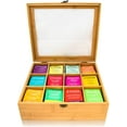 thumbnail image 4 of RoyalHouse Big Natural Bamboo Tea Box Organizer, Tea Bag Holder, 12 Compartments, 4 of 8