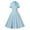 #1 Blue, variant on OBEEII Womens Retro Dress 50s Style Tie Neck Pinup Dress Short Sleeve Swing Dress Cocktail Dress Evening Party Wedding Guest Ladies Rockabilly Dresses