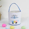 thumbnail image 3 of Wosthever Bolsa de conejito Canasta de Pascua Conveniencia Cubos de vacaciones Suministros para niños Patrones surtidos decorativos Bolsas con Almacenamiento y organización del hogar Huella Huevo Azul, 3 of 6