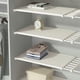 thumbnail image 1 of Estantería de almacenamiento ampliable para armarios | Estantería organizadora metálica ajustable | Divisor retráctil en capas para armarios, armarios, armarios para zapatos | Plástico blanco, 1 of 7