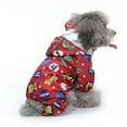 thumbnail image 3 of Dog Raincoat With Reflective Strap, Cartoon Animal & Star Print, Breathable Mesh Lining, Hooded Design - Pet Apparel For Small Medium Dogs, Waterproof Outdoor Jacket For Rainy, 3 of 7