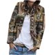 thumbnail image 2 of Chaqueta con botones florales retro con cuello vuelto informal para mujer, abrigo informal, prendas de vestir Fridja  po1776, 2 of 5