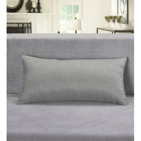 Aiking Home Breathable Solid Faux Linen Lumbar Throw Pillow Case