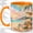 Orange, variant on Tropical Beach Accent Mug, 11oz Ceramic Coffee Cup for Beach Lovers