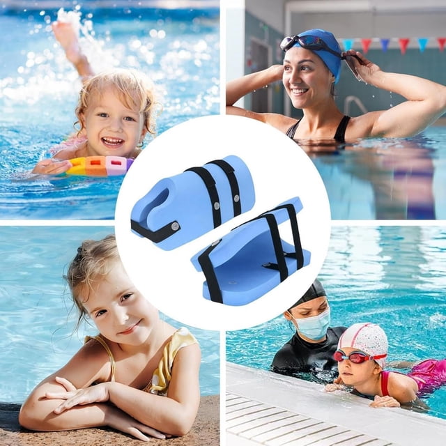 Adjustable Foam Swim Water Aerobics Float Ring Portable Muscle Swimming Lightweight Adjustable Swim Aid For Arms And Legs Pool Exercise For Aquatic Workouts Blue Fitness Ring Storage Bag Mens Yoga Mat